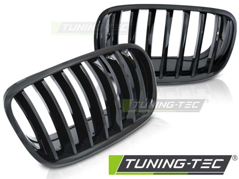 Upgrade Sportgrill Nieren für BMW X5 E70 06-13 / X6 E71 08-14 Hochglanz schwarz